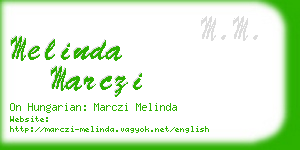 melinda marczi business card